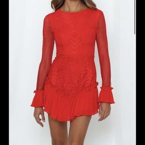 short formal lace dress! size L - NEW WITH TAGS